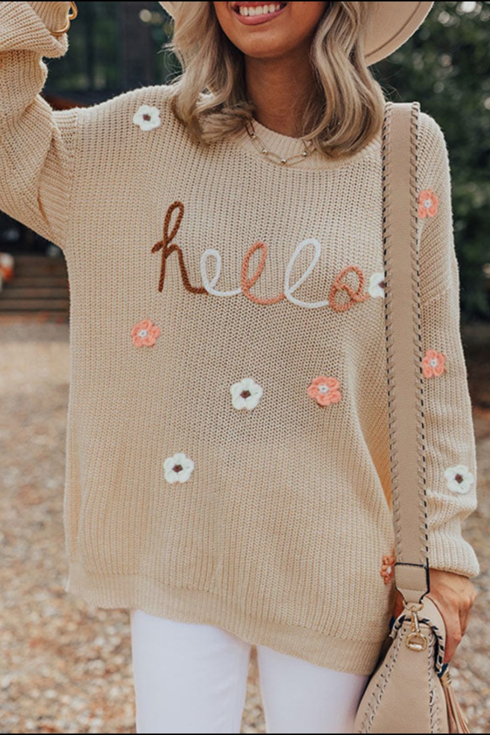 Hello Day Flower Sweater