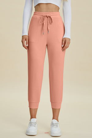 Dana Drawstring High Waist Cropped Pants