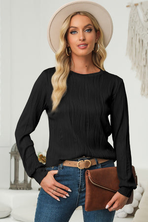 Talk About Texture Long Sleeve Top