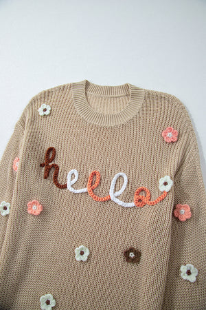 Hello Day Flower Sweater