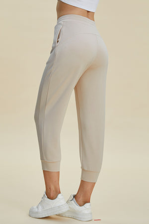 Dana Drawstring High Waist Cropped Pants