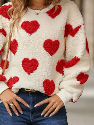 Fuzzy Heart Sweatshirt