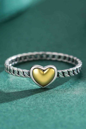 925 Sterling Silver Single Heart Ring