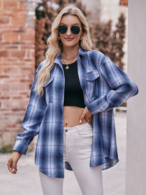 Pumpkin Patches & Plaid Button Down Shirt