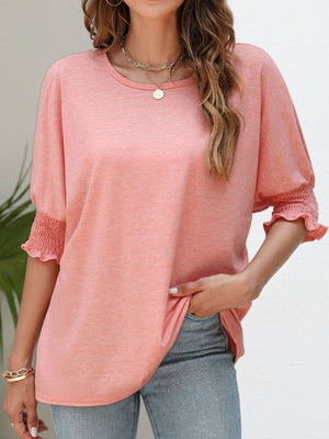 Inner Beauty Smocked Flounce Sleeve Tee