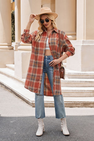 Plaid To Meet You Long Top