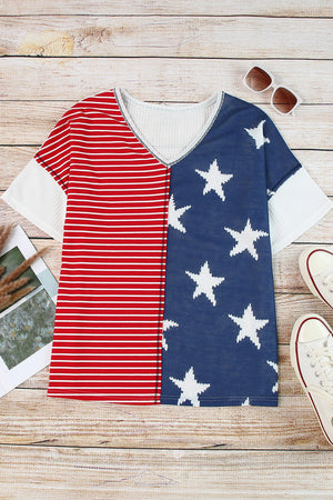 Stars and Stripes V-Neck Tee