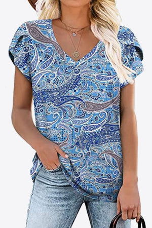 Pausing for Petals V-Neck Blouse