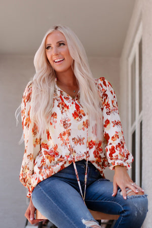 But First, Floral Blouse