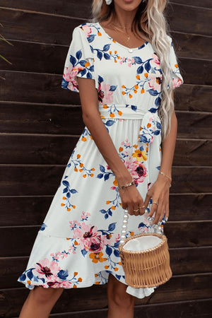 Playful Petal Sleeve Dress