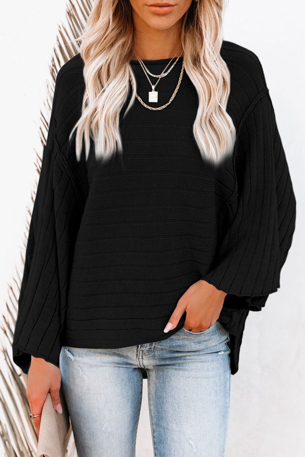 Runaway With Ribs Knit Top