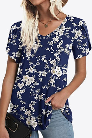 Pausing for Petals V-Neck Blouse