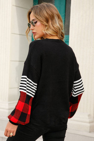 Pop of Plaid Pullover