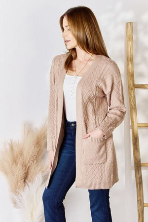 By The Fire Cable-Knit Cardigan