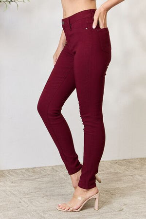 Wine & Dine Hyperstretch Mid-Rise Skinny Jeans