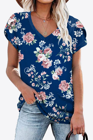 Pausing for Petals V-Neck Blouse