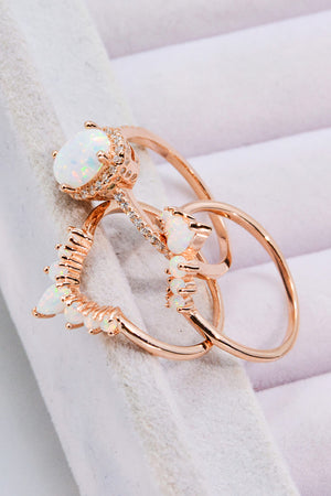 Because I'm Worth It Opal Ring in Rose Gold
