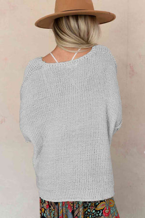 Sassy Days Dropped Shoulder Sweater