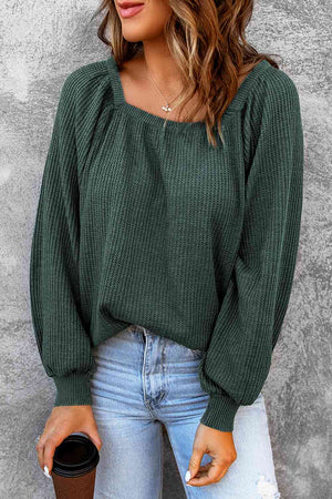 Don't Be Square Waffle-Knit Top