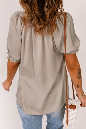 Flirty with Flounce Sleeves Blouse