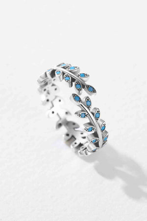 925 Sterling Silver Leaf Bypass Ring