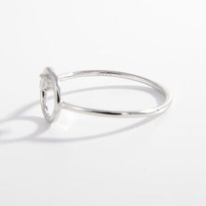Zircon Circle 925 Sterling Silver Ring