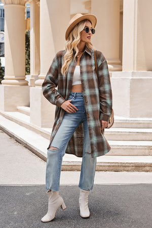 Plaid To Meet You Long Top