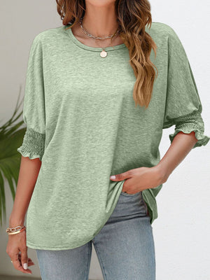 Inner Beauty Smocked Flounce Sleeve Tee