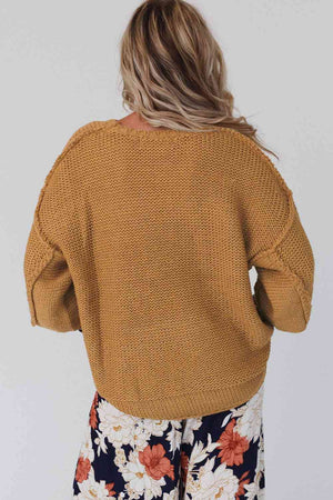 Sassy Days Dropped Shoulder Sweater