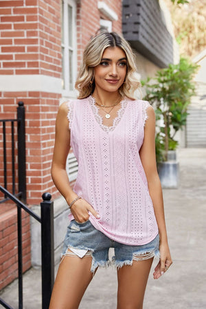 Spring Eyelet Perfection Top