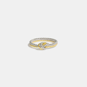 925 Sterling Silver Twisted Knot Ring