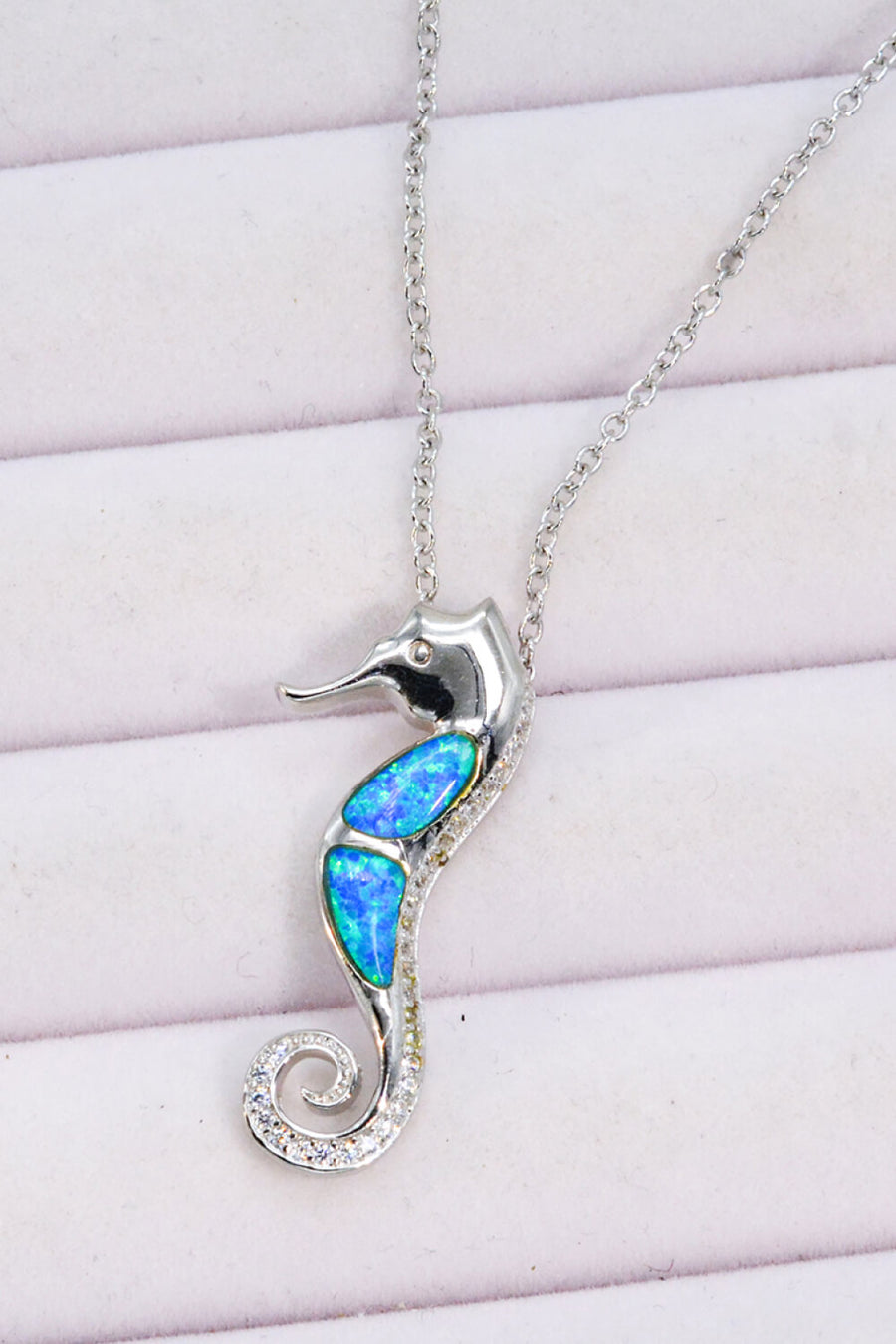 Opal Seahorse Necklace