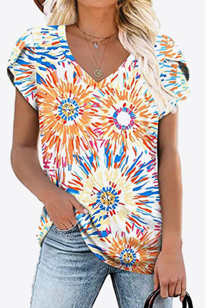 Pausing for Petals V-Neck Blouse