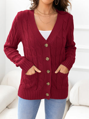 Just In Case Cable-Knit Cardigan