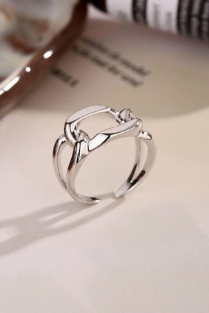 925 Sterling Silver Open Chain Ring