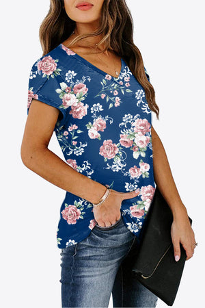 Pausing for Petals V-Neck Blouse