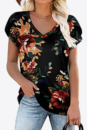 Pausing for Petals V-Neck Blouse