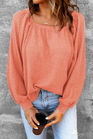 Don't Be Square Waffle-Knit Top