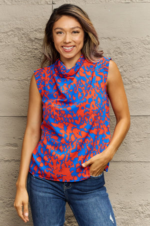 All Over Abstract Sleeveless Top
