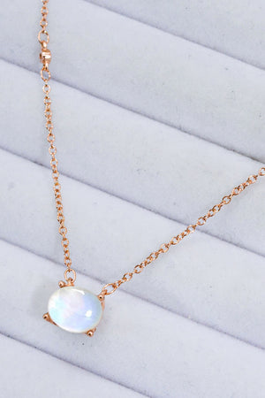 Less Is More moonstone Necklace