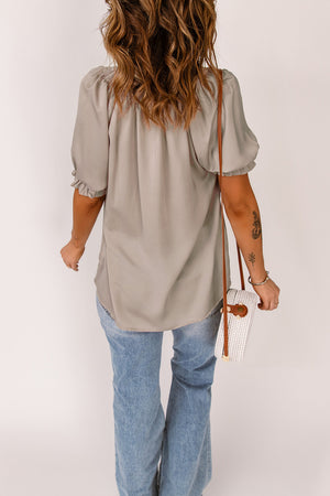 Flirty with Flounce Sleeves Blouse