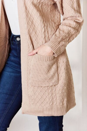 By The Fire Cable-Knit Cardigan