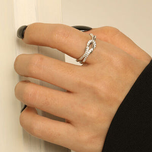 Zircon 925 Sterling Silver Knotted Ring