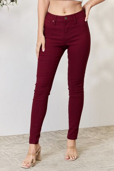 Wine & Dine Hyperstretch Mid-Rise Skinny Jeans