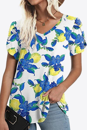 Pausing for Petals V-Neck Blouse