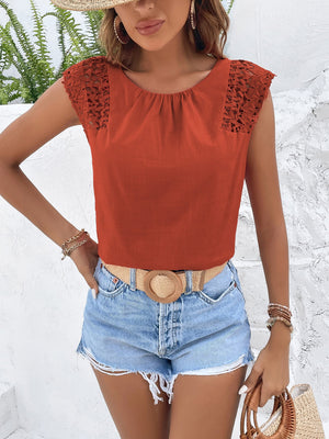 Bursting With Style Brick Red Top