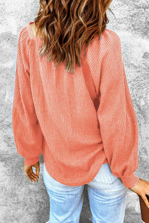 Don't Be Square Waffle-Knit Top