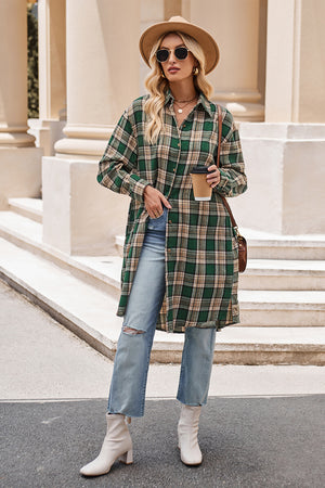 Plaid To Meet You Long Top