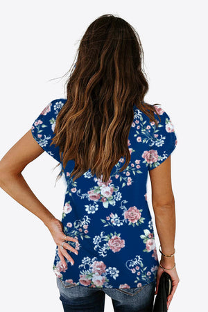 Pausing for Petals V-Neck Blouse