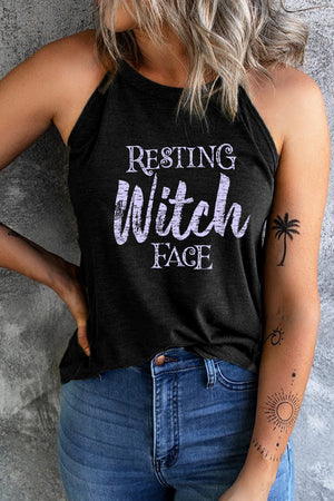 Resting Witch Face Graphic Tank